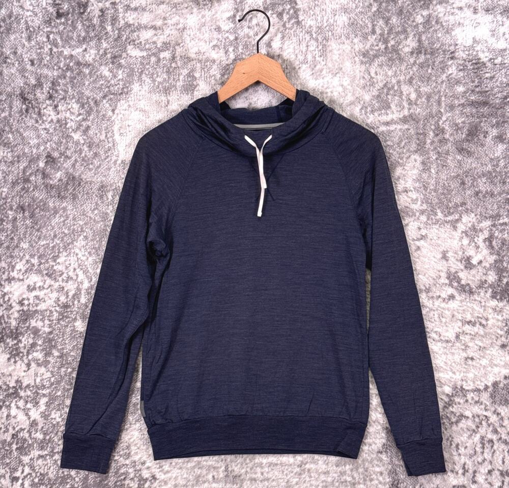 Icebreaker Cool Lite Hoodie XS Womens Blue Merino Wool Pullover